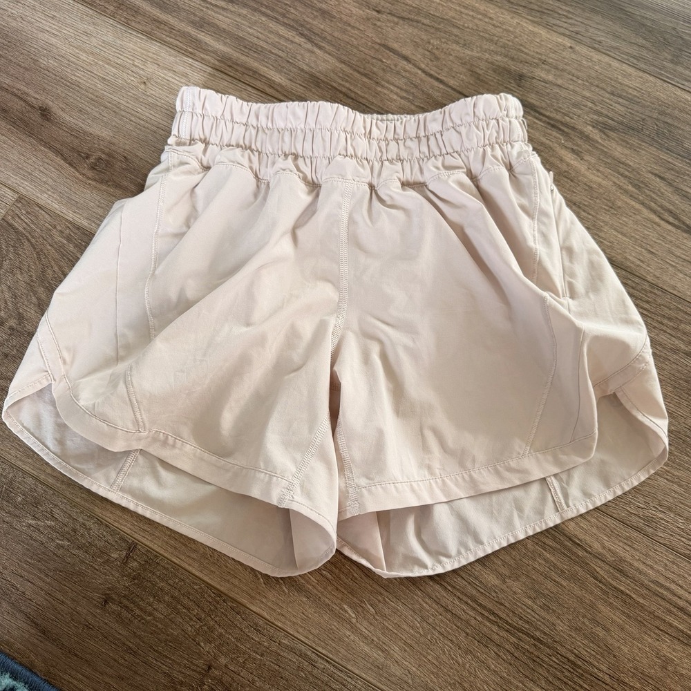Lululemon Track That Mid Rise Lined 5" Shorts 4 Pink Bliss - LW7ATBS